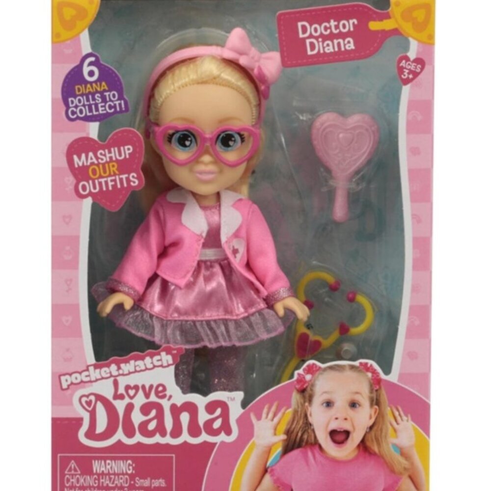 Pocket Watch Love Diana, Doctor Diana 6 Inch Fashion Doll - Dated 2020